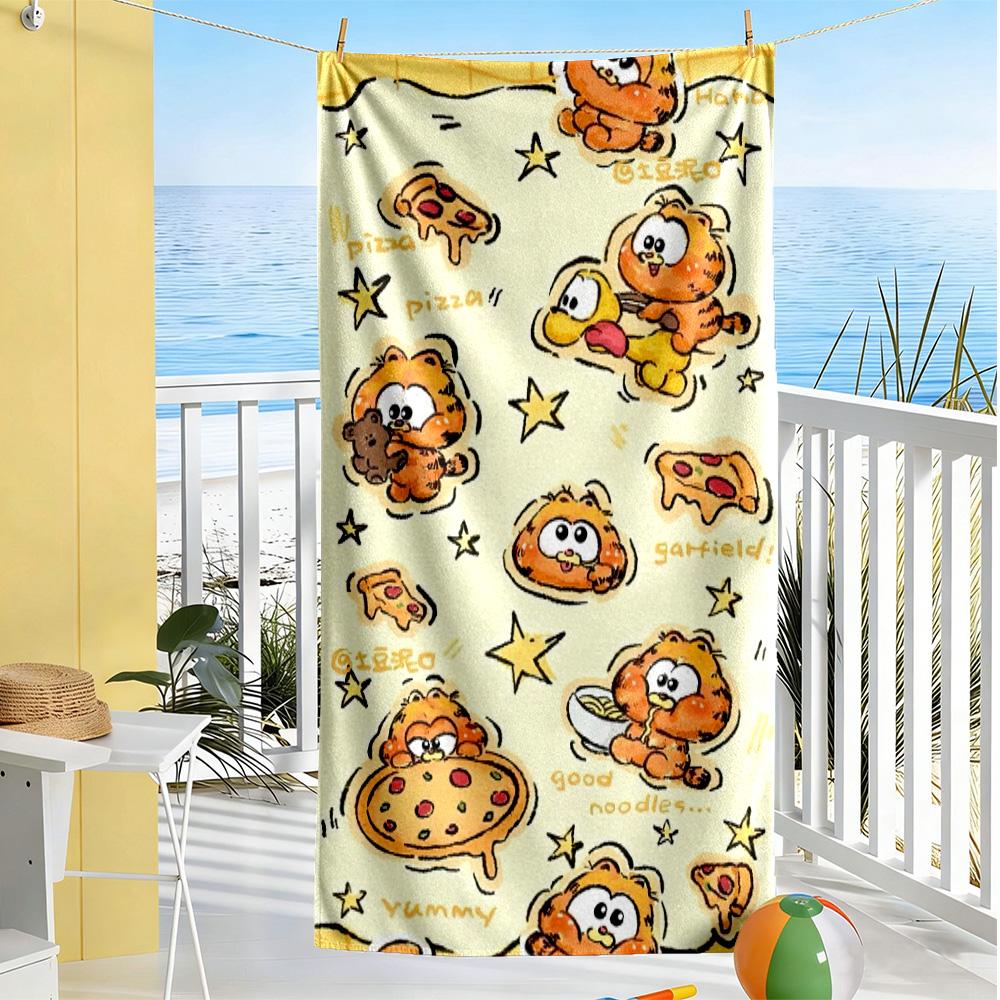 Garfield Beach Towel Soft Durable Quick-Dry Comfortable Lightweight Suitable for Swimming, Gym, Camping, Yoga Vacation
