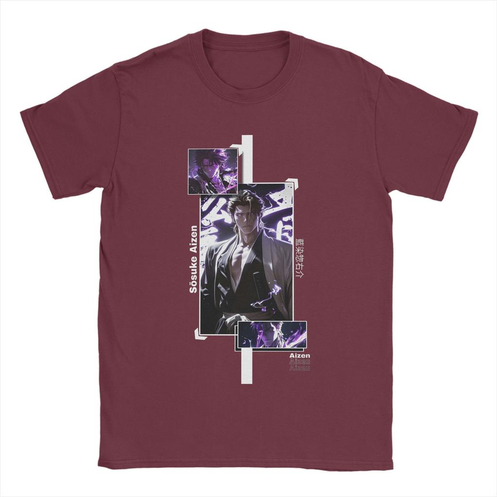 Crazy Aizen Sousuke (2) T-Shirts for Men Crewneck 100% Cotton T Shirt Short Sleeve Tee Shirt Plus Size Clothes