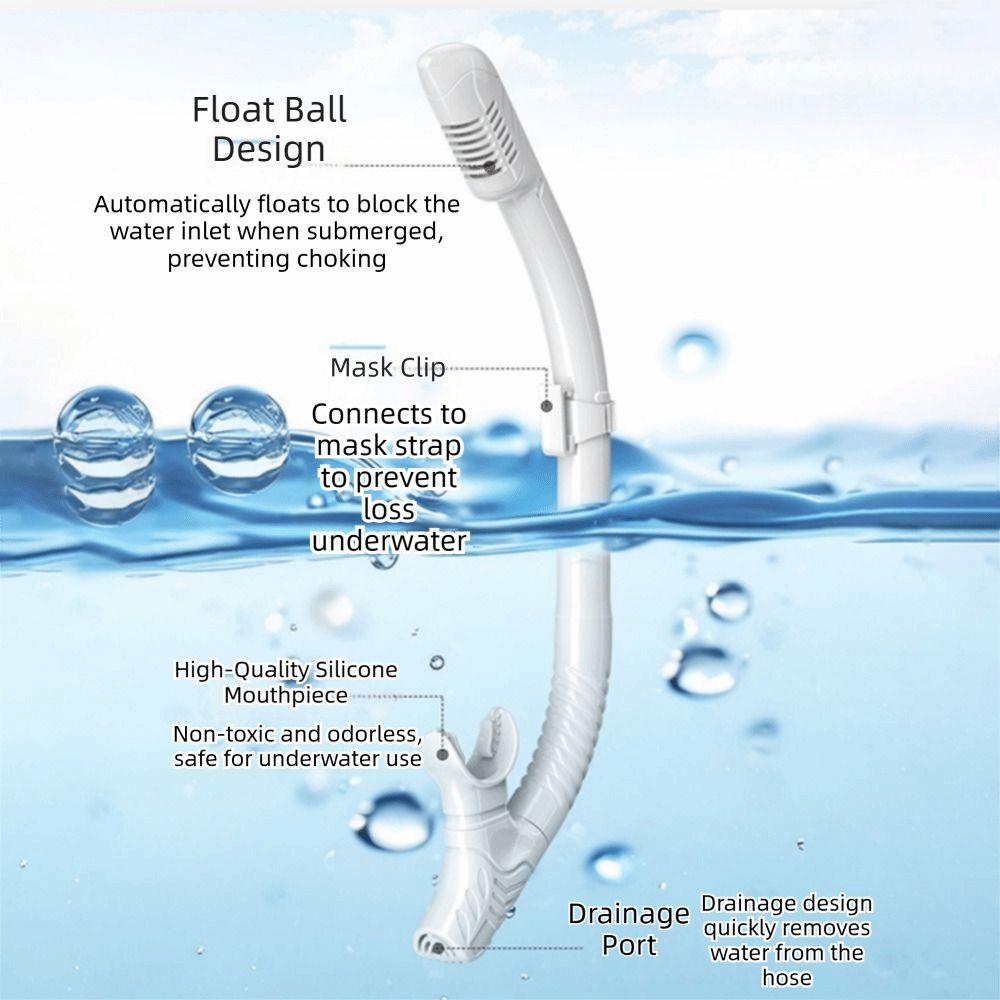 Top Dry Valve Diving Dry Snorkel Silicone Swim Training Snorkel  Underwater Activities
