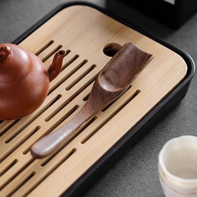 1Pc Wooden Tea Spoon Retro Chinese Leaf Tea Scoop Shovel Spice Sugar Spoon Wood Scoop Teaspoon Kong Fu Tea Ceremony Accessories
