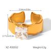 18K Goldbeschichteter Titanstahl Zirkonring für Damen - Hochwertiger Luxusschmuck