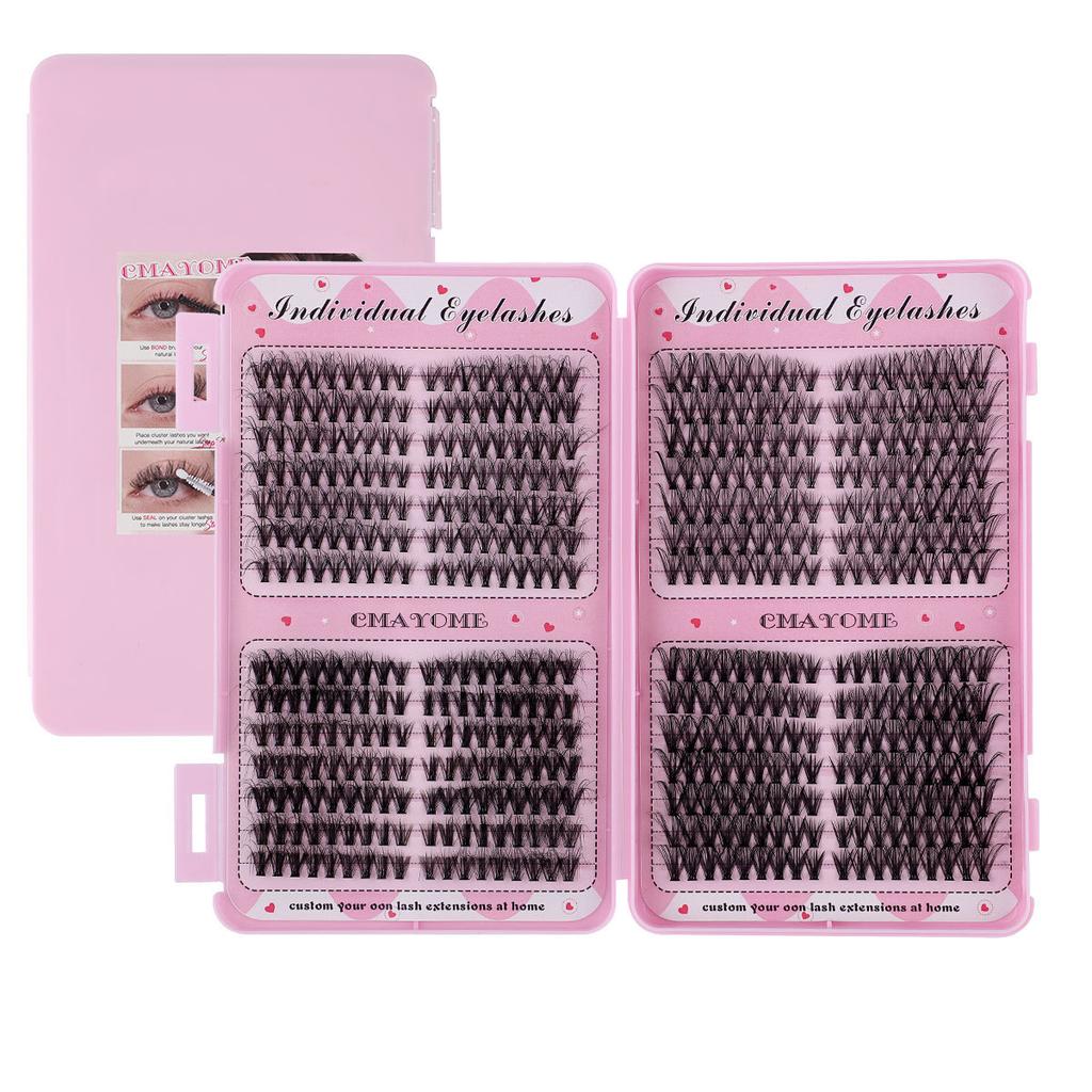 504 Clusters Of Single-Cluster False Eyelashes 8-16Mmdiy Natural Dense D-Curve Self-Grafting
