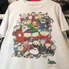 Heren Retro South Park Cartoon Cartoon Tide Merk Gedrukt Korte Mouw Amerikaans T-shirt Korte Mouw