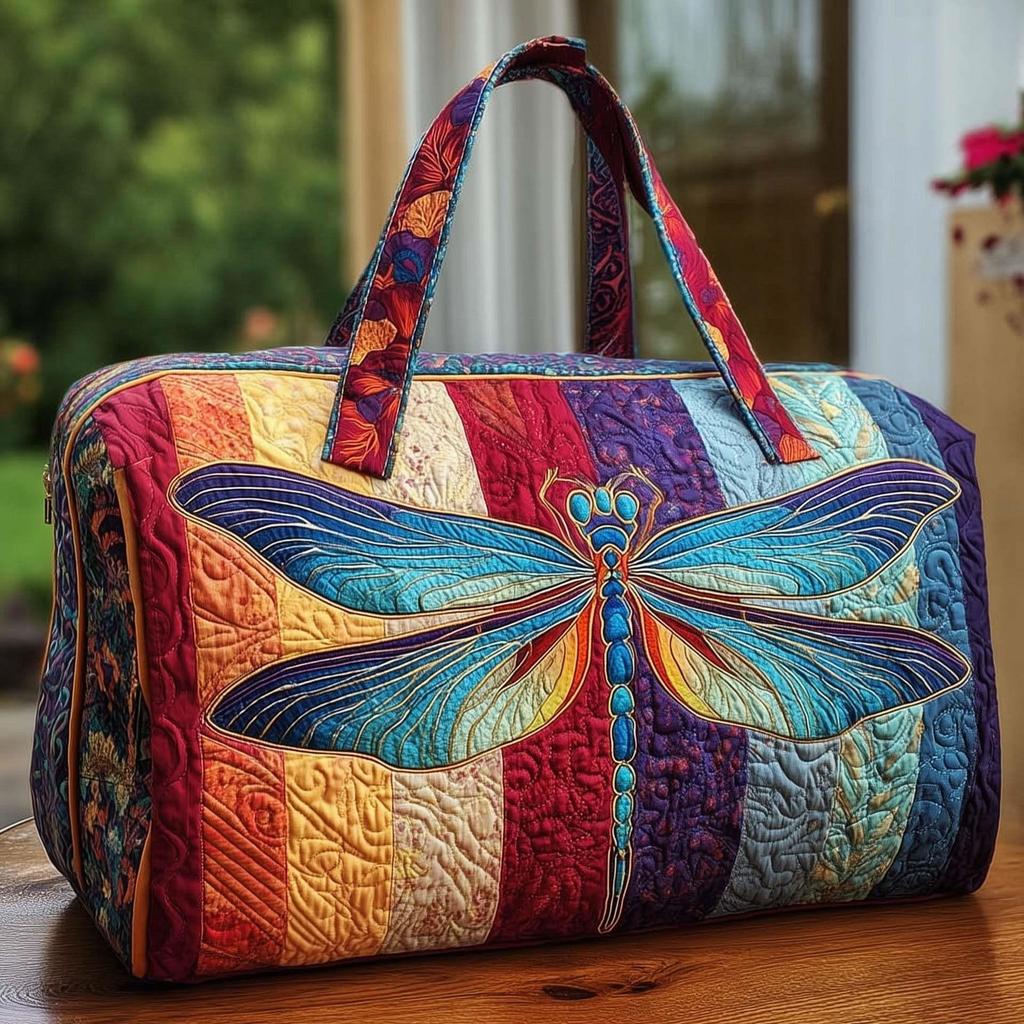 Dragonfly Series 3D Printed Women's Travel & Yoga Handbag