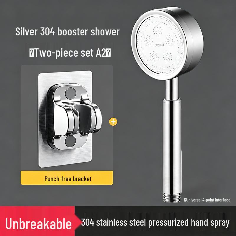 Pommeau de douche haute pression en acier inoxydable 304 avec filtre