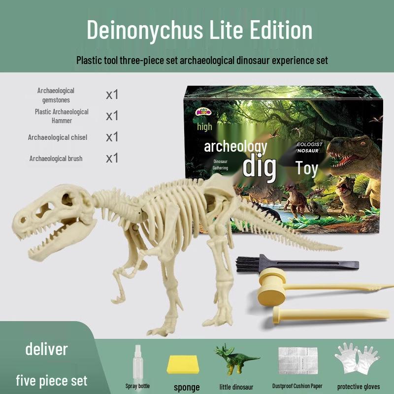 Dinosaur Fossil Excavation Toy - Gem and Skeleton Treasure Hunt for Kids