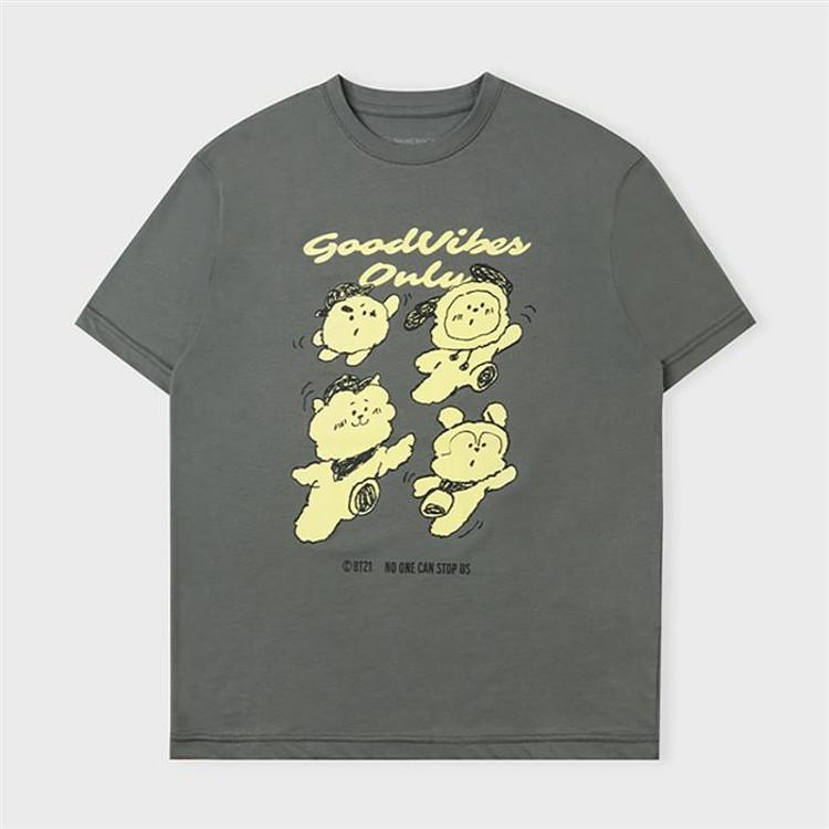 

Футболка с коротким рукавом BT21 BASIC Unit 2 серая (Выбор варианта: M / L) M