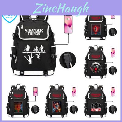 Stranger Things 4 Waterproof Backpack Perfect For Students And Adults With Big Capacity And Usb Rechargeable Feature