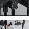 Shower Household Rain Bathroom Shower Set Booster Nozzle Brass Hot And Cold Black Shower Faucet Set Manufacturer Wholesale