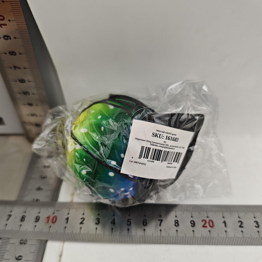 Space Moon Ball Antistress Flippy, Green, 66mm Diameter, Hyperelastic Hiperelastica Stress Relief Toy