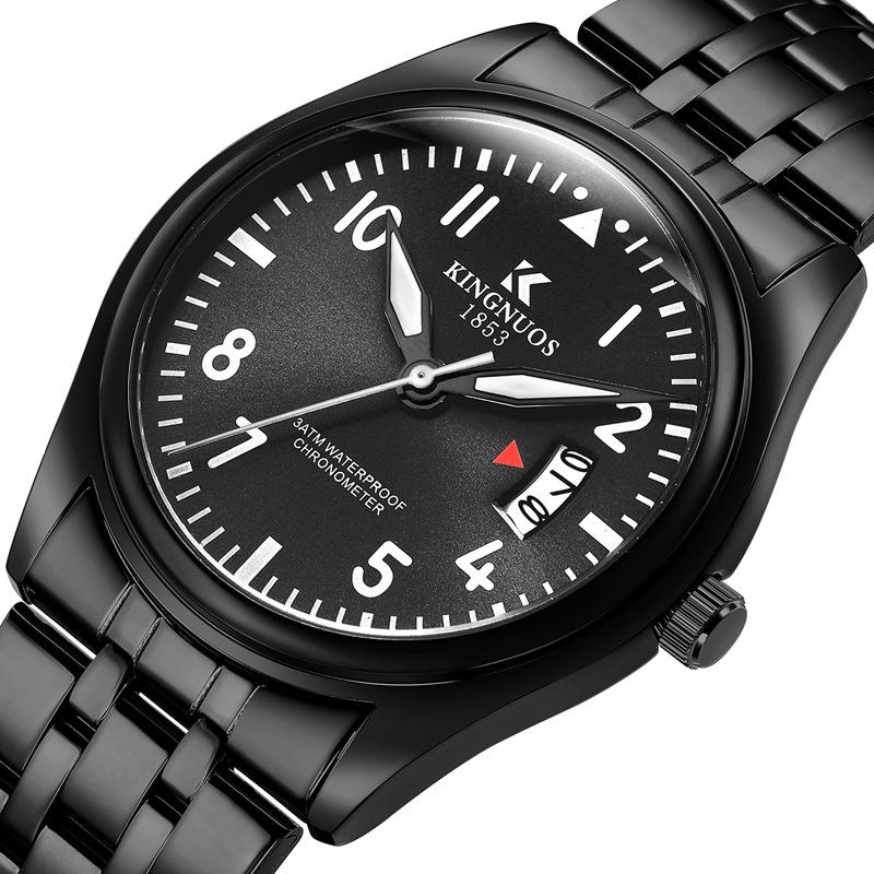 

New Top Brand Men s Watch Waterproof Steel Band Watch Double Calendar Quartz Watch Fashion Luxury Watch