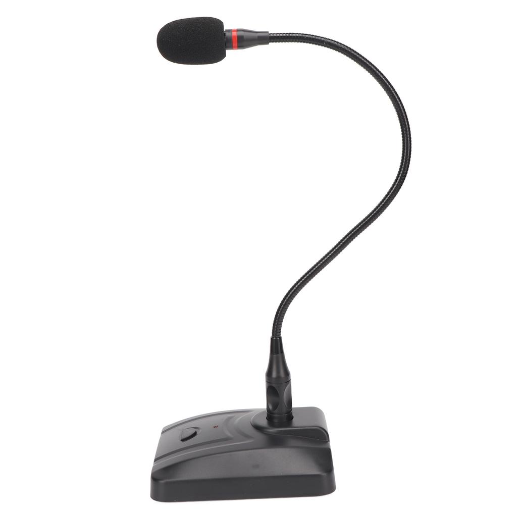 Gooseneck Condenser Microphone Flexible 6.35mm Wired Desktop Microphone for Broadcasting Conferences Lecture