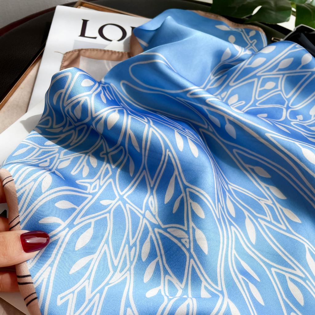 High-quality Luxurious Silk Scarves Headband Scarfs Neck Scarf For Women Chain Silk Scarf Women's Decorative Shawl