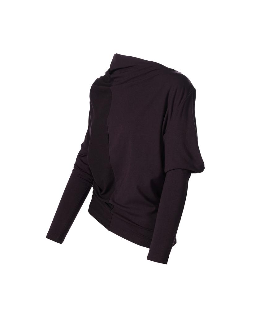THEVINYLHOUSE Twisted Drape Top(W) Purple
