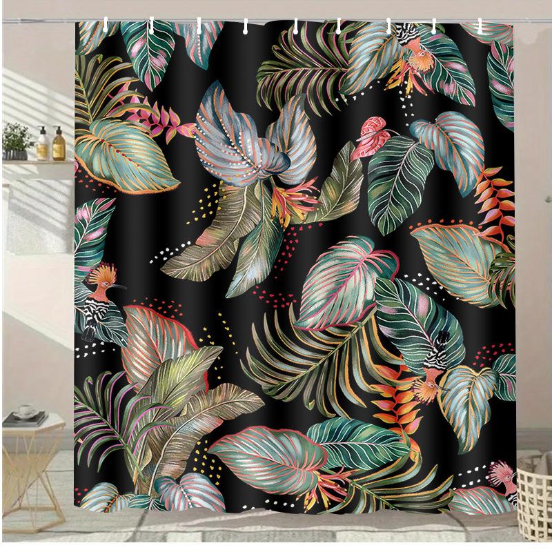 Sunset in Hawaii Washable Dirt-Resistant Shower Curtain Shower Head waterproof Polyester Bath Curtain For Home Decor Accessories