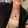 Black Cherry Necklace Female Tide Ins Hip-hop Titanium Clavicle Chain Cold Wind Accessories Choker