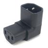 3pinový samec na samici prodlužovací 90 stupňů dolů nahoru úhel AC konvertor IEC 320 C14 na C13 levý pravý úhel AC adaptér IEC 320