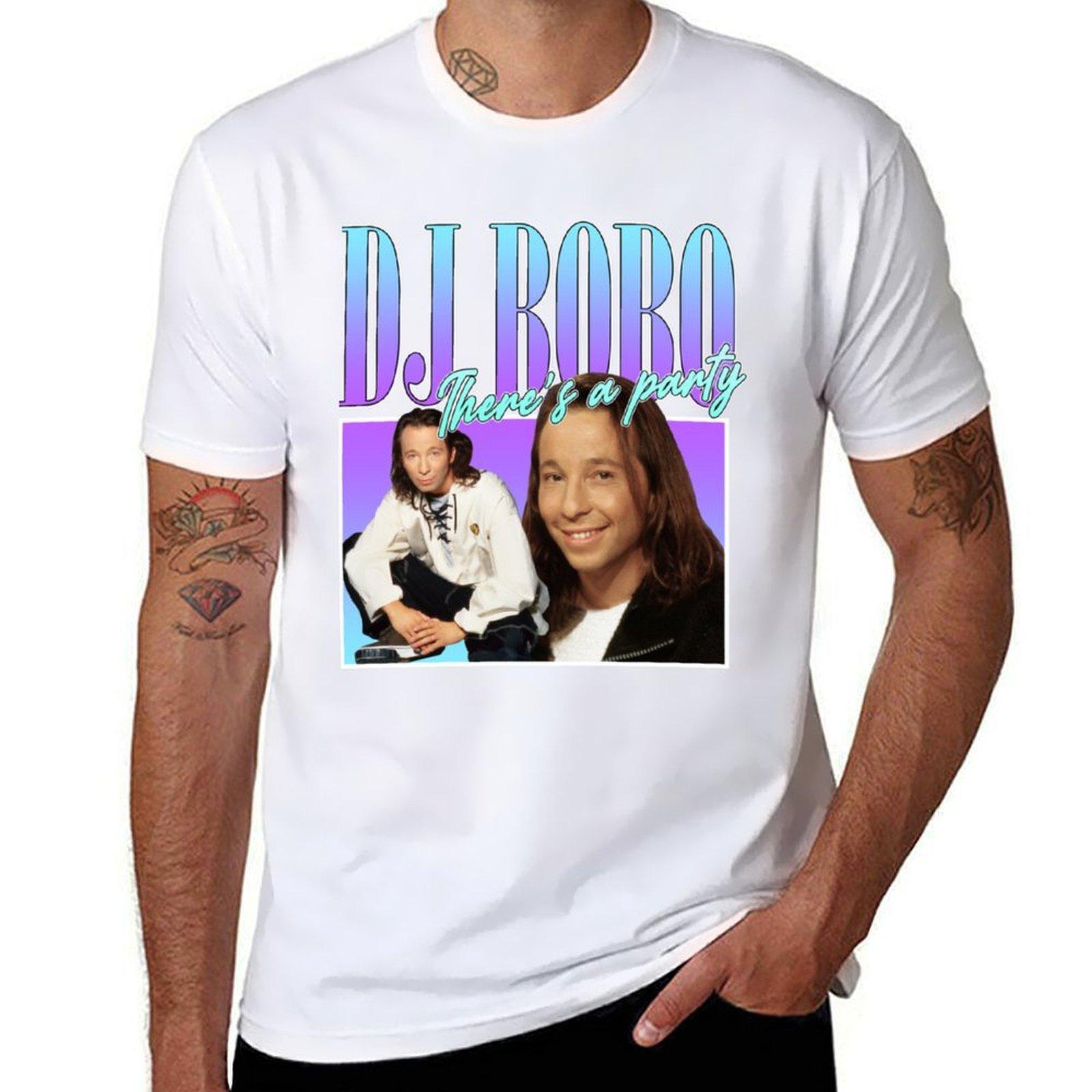 DJ Bobo 90er Jahre Stil Eurodance T-Shirt Einfaches Druckdesign T-Shirt 4XL