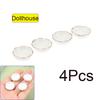 4pcs 1:12 Dollhouse Miniature White Ceramics Bowl Dishes Model Kitchen Furniture Accessories For Doll House Decor Kids Toys Gift