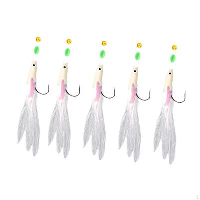 5 Fishing Rigs with Glow Beads And Hooks for Freshwater Saltwater