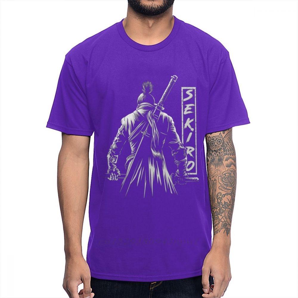 PS4 Game SEKIRO T Shirt Shadows Die Twice The Onearmed Wolf Tee Shirt For Male Retro Homme Tee Shirt 100 Cotton