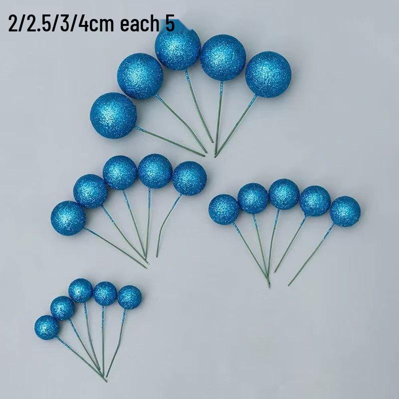 Christmas Multi-Color Decorative Ball Set - 20-Piece Pack with Gold, Silver, Foam, and Iridescent Balls