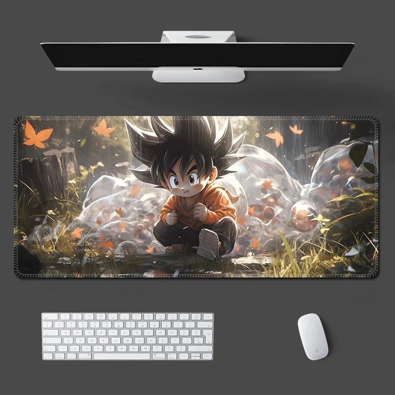 Men's Mouse Pad Leather Anime Dragon Ball Waterproof Anti-Slip Mouse Pad Son Goku Desk Pad Customized Locking Laptop Keyboard Pad Student Writing Pad