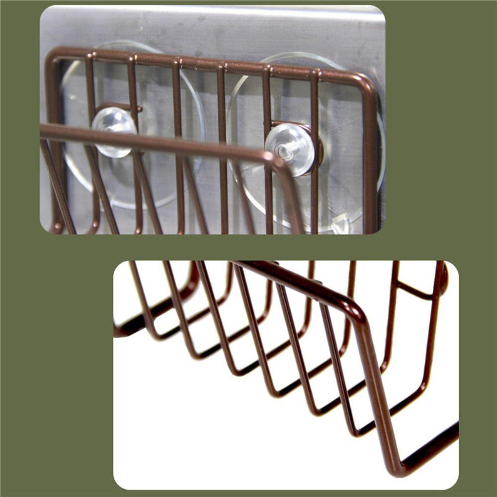 Metallschwammhalter 3 Farben Abtropf-Aufbewahrungsregal Hochwertiger Spülbeckenschwammhalter Haushalt