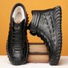 Winter Cotton Shoes Men's Velvet Thickened Warm Cotton Leather Shoes Waterproof Thick-soled Warm Snow Boots Soft-soled Men's Shoes