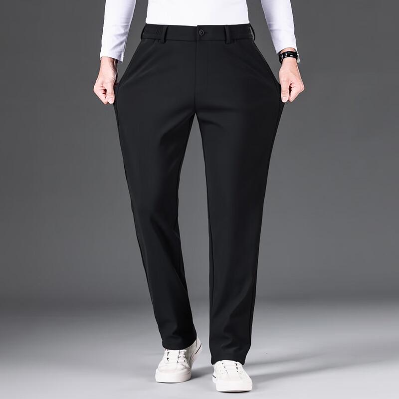 Men's Fleece-Lined Straight-Leg Casual Pants