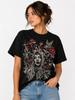 Mystical Mushroom Witch Graphic T-Shirt Gothic Fantasy Fairycore Unisex Tee