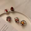Fashion Hip Hop Design Cake Ring Cherry Chocolate Fruit Cake Afternoon Tea Ring Birthday Gift Accessories Cute Food Rings Girl