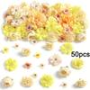 50Pcs Mini Rose Artificial Flowers Heads Fake Flower for Home Decor Wedding Decoration Bride DIY Craft Handmade Gift Accessories