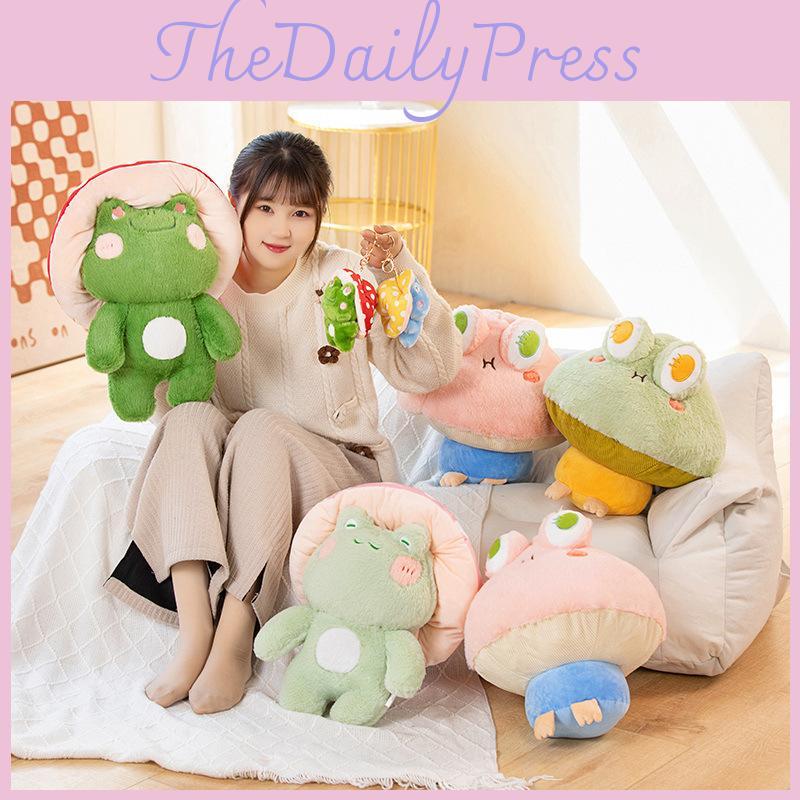 Hat Frog With Plush Toy Cartoon Stuffed Doll Pendant Decoration Kids Cute Gift