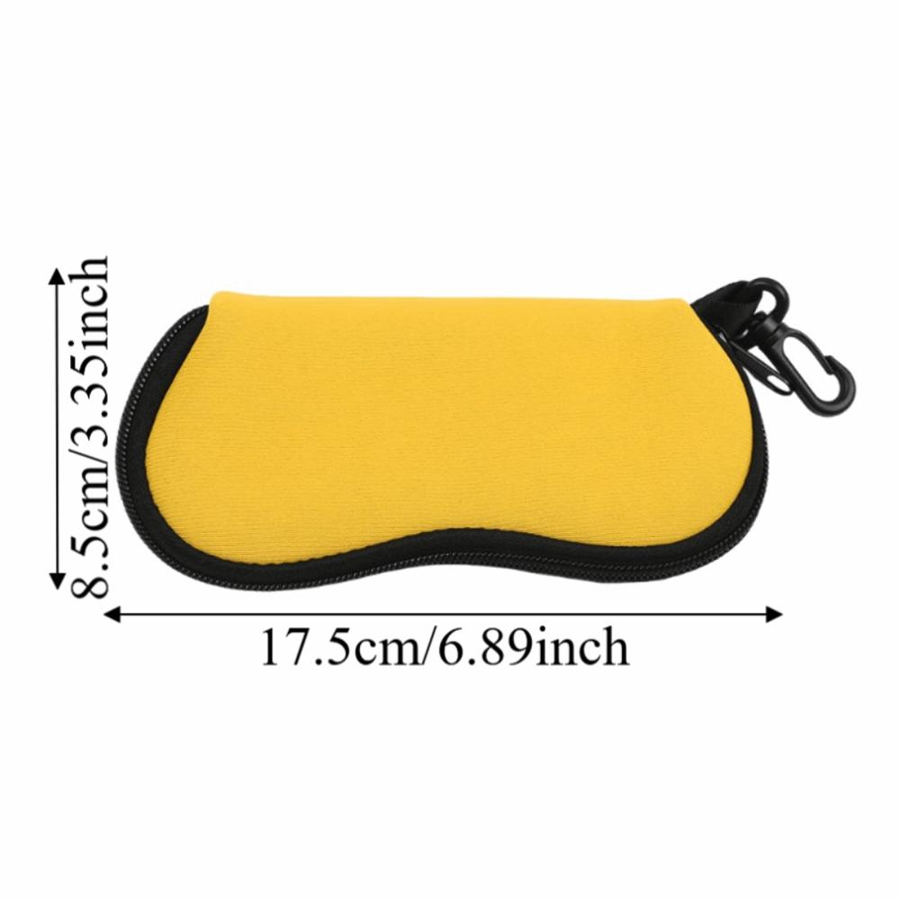 Waterproof Portable Eyeglass Pouch Shockproof Anti-Scratch Sunglasses Protective Box Zipper Closure Dustproof Glasses Carry Bag