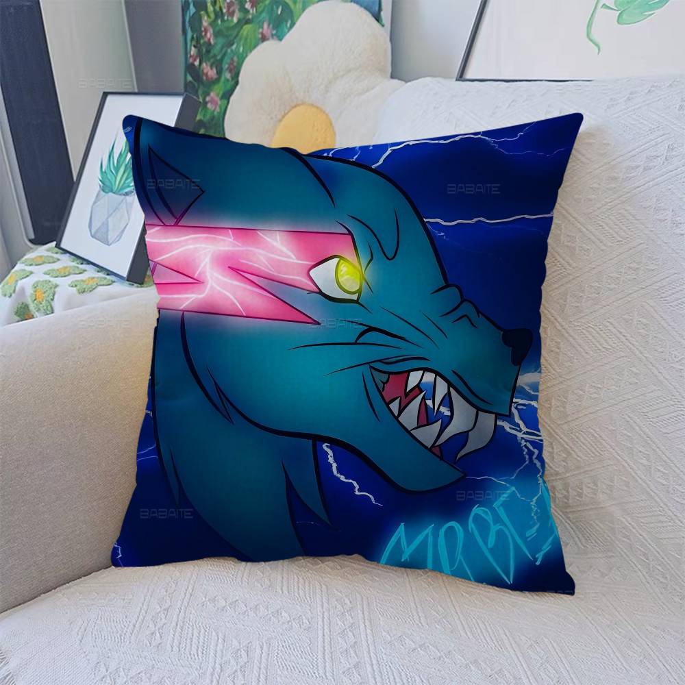 Game Blogger MrBeasts Pillow Covers Cartoon Sofa Decorative Home Doublesided Printing Short Plush Cute Cushion Cover