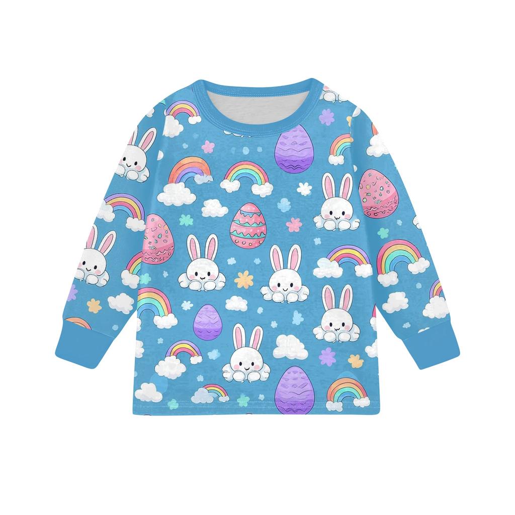 Children's Set - Printed Cartoon Two-Piece Outfit Set For Boys And Girls