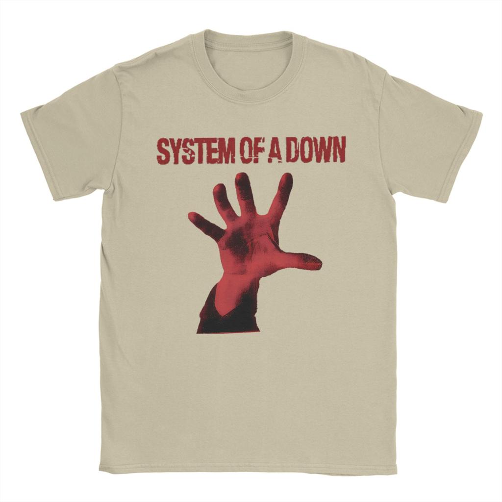 SOAD System Of A Down Band Cotton TShirt For Man Beach Streetwear T Shirts O Neck Popular Tees Oversized Custom DIY Clothing