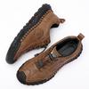 Fashion Men's Leather Casual Shoes Handmade Breathable Board Shoes Breathable Soft Working Shoes