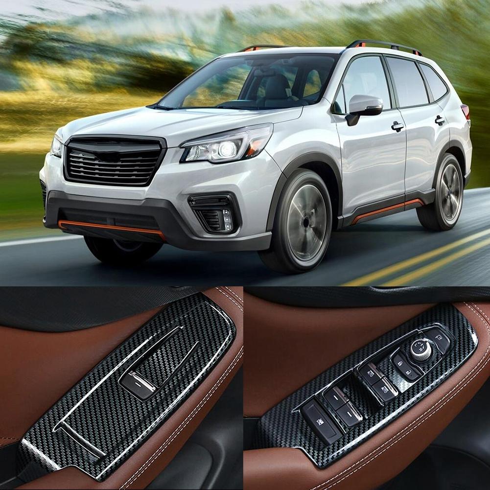 4 szt. Podłokietnik drzwi wewnętrznych samochodu Przełącznik okienny osłona przycisku Tapicerka pasuje do Subaru Forester SK 2019