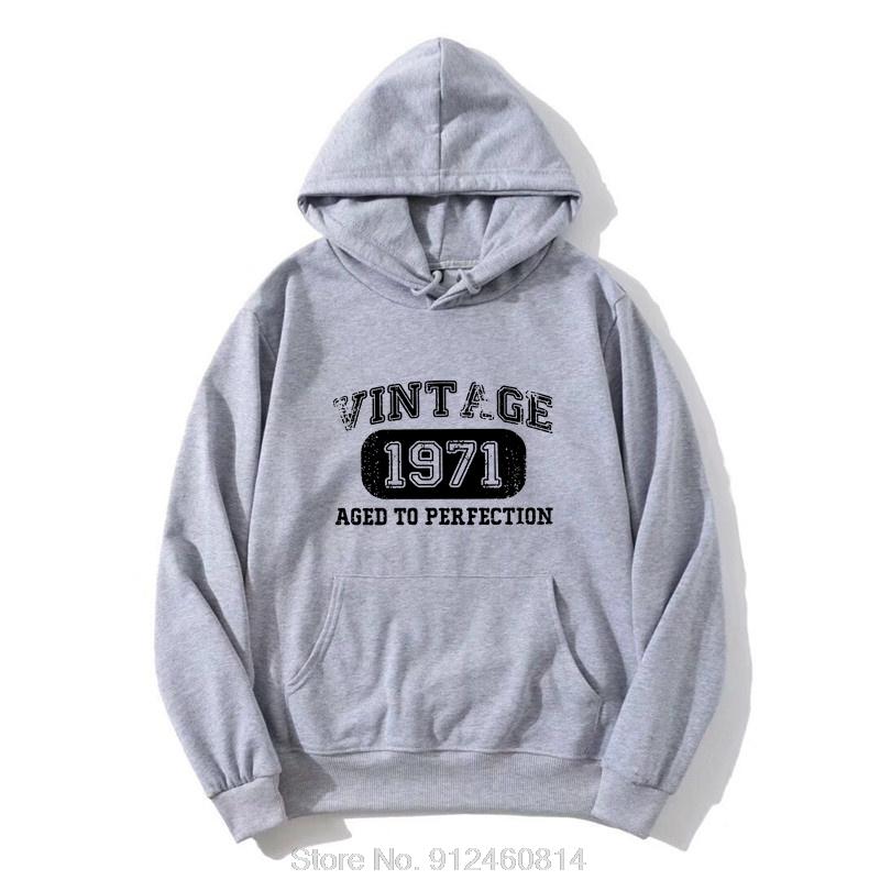 Vintage Geboren 1971 Essential Hoodie Vintage Grunge Jacke Reißverschluss Hoodie Kapuzenpullover Baumwolle Herrenbekleidung Harajuku Sweatshirt