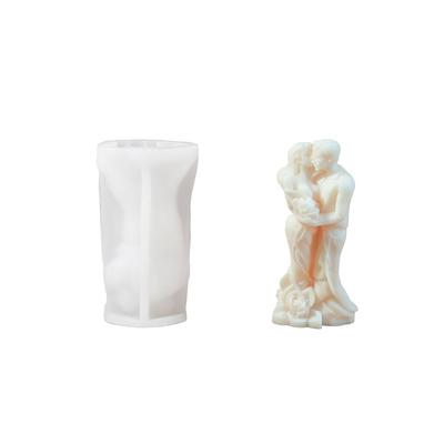 Moule à Bougie Saint-Valentin en Silicone Antidérapant Moule en Plâtre DIY Facile à Démouler Moule à Ornements Réutilisable Cadeau de Saint-Valentin