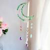 Crystals Suncatcher, Hanging Moon Butterfly Sun Catcher with Glass Prisms for Windows, Healing Crystal Decor for Home, Gift for Christmas Birthday