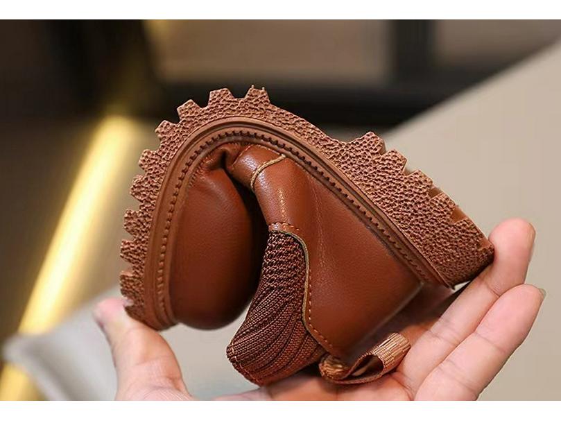 2025 Spring & Autumn Fashion Casual Little Leather Boots for Boys & Girls