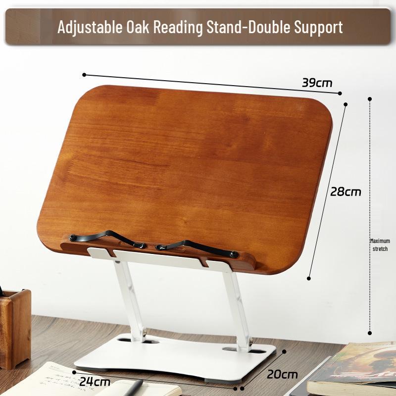 

Solid Wood Rotating Reading Stand and Lifting Book Holder for Students, Children, and Desktop Use