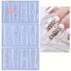 Silicone Nail Mold Retro Pattern Baroque Style Relief Design Nail Art Template 3D Stereoscopic Decorations for Manicure