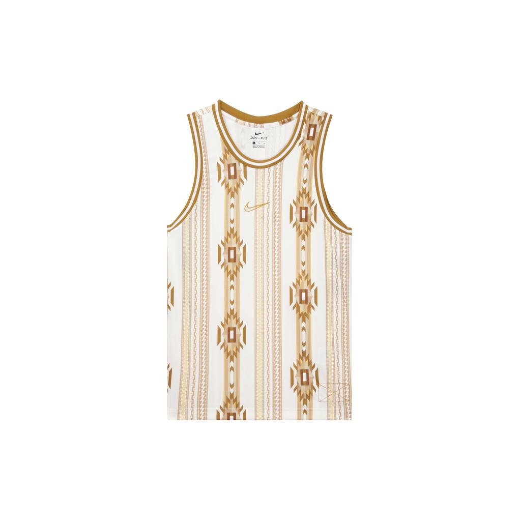 Nike Dri-Fit Quick Dry Basketball Jersey Tank Men Tops Off-White CD0418-133