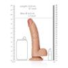 RealRock - Straight Realistic Dildo with Testicles and Suction Cup 20.5 Cm