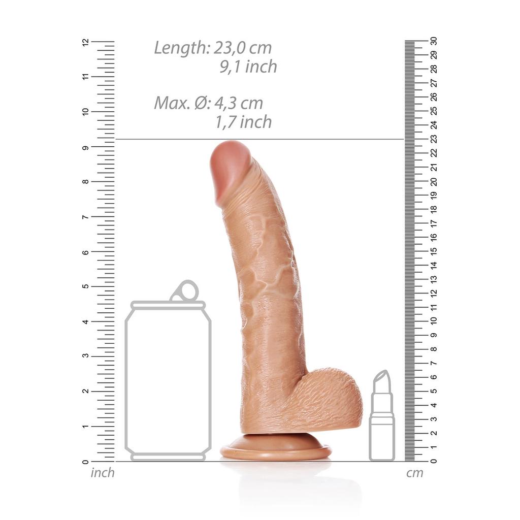 RealRock - Straight Realistic Dildo with Testicles and Suction Cup 20.5 Cm