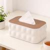 Rectangular Tissue Box Organizer Durable PP MDF Paper Dispenser Decorative Case for Bedroom Vanity Countertop